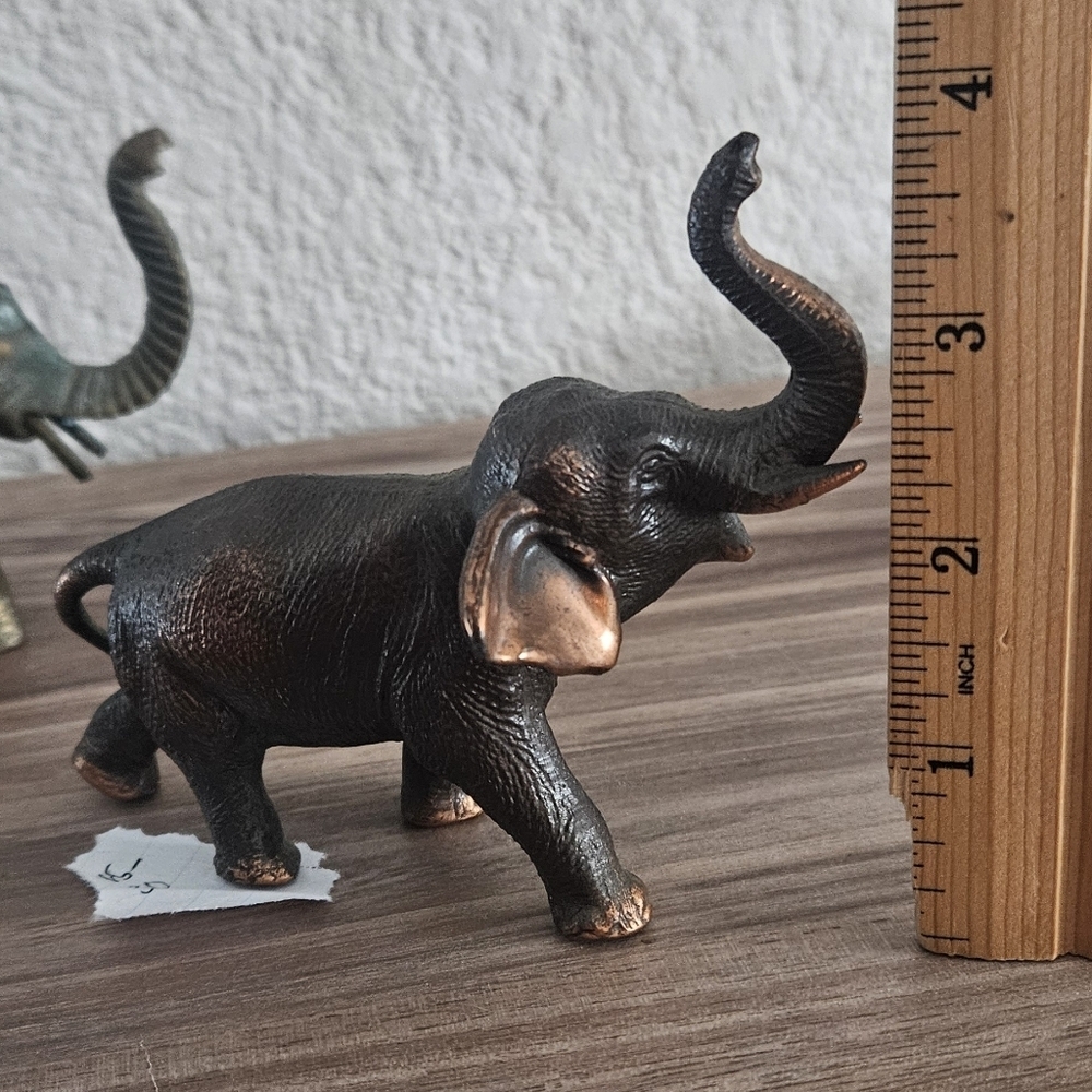 Bronze Finish Elephant Figurine Vintage